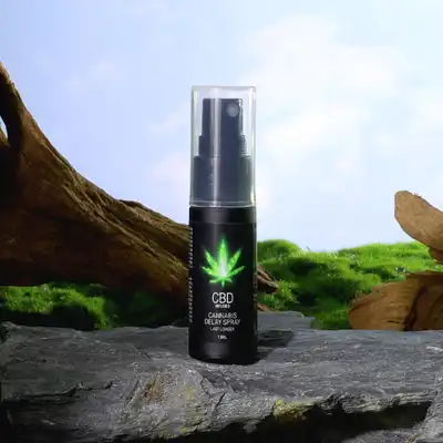 CBD - Cannabis Delay Spray 15 ml. Delikatnie chłodzący spray wspomagający opóźnienie wytrysku z dodatkiem olejku CBD. 
