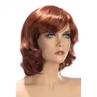 World Wigs - Victoria. Średniej długości peruka w eleganckim miedzianym kolorze. Pięknie podkreślone rysy twarzy 