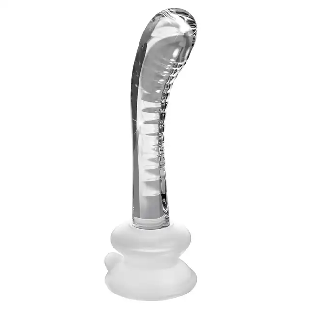 Icicles - No. 88. Szklane, zakrzywiane dildo z silikonową, zdejmowalną przyssawką. Wielowymiarowa przygoda z rozkoszą