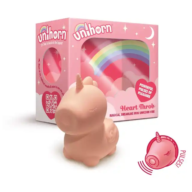 Unihorn - Heart Throb. Pulsacyjny stymulator łechtaczki w kształcie jednorożca. Poznaj krainę zapierających dech w piersiach orgazmów
