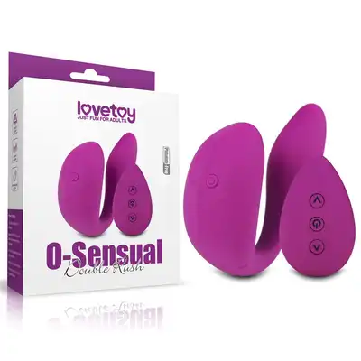 LoveToy - O-Sensual Double Rush. Damski stymulator punktu G i łechtaczki, idealny do zabaw solo i w parze