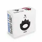 Velv'Or - Rooster Xander Oval Cock Ring With Stimulation Projections - czarny ring na penisa z pięcioma wypustkami stymulującymi. 