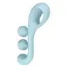 Satisfyer - Tri Ball 2 Light Blue. Wielofunkcyjny wibrator zapewniający jednoczesną potrójną stymulację łechtaczki, pochwy i anusa