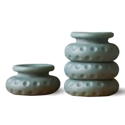 Ohnut - Classic Soft Buffer Rings (Set Of 4) Aloe - zestaw 4 ringów na penisa. Łącz je jak chcesz i baw się przyjemnością!