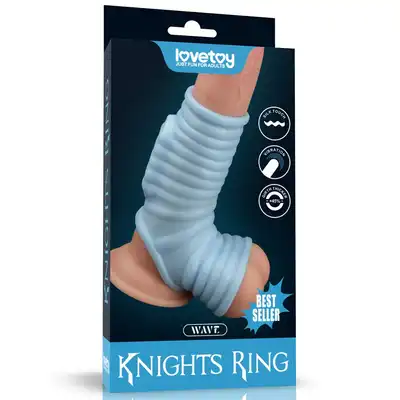 Lovetoy - Wave Knights Ring - nakładka na penisa i jądra z opcją wibracji. Zwiększona stymulacja i erekcja