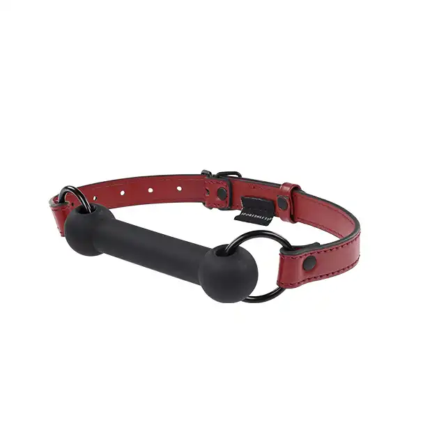 Sportsheets - Saffron Silicone Ball Gag. Wygodny knebel do zagryzania z regulowaną uprzężą z wegańskiej skóry