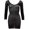 No:Xqse - Mini Dress S-L. Przezroczysta czarna sukienka, idealne dopasowanie do sylwetki. Uniwersalny rozmiar