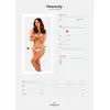 Obsessive - Heavenlly Crotchless Thong M/L. Białe, seksowne stringi z otwartym krokiem. Połączenie koronki i prześwitującego materiału