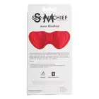Sportsheets - Sex &amp; Mischief Amor Blindfold. Krwistoczerwona opaska na oczy w artystycznym wydaniu, urocze serduszka na oczach