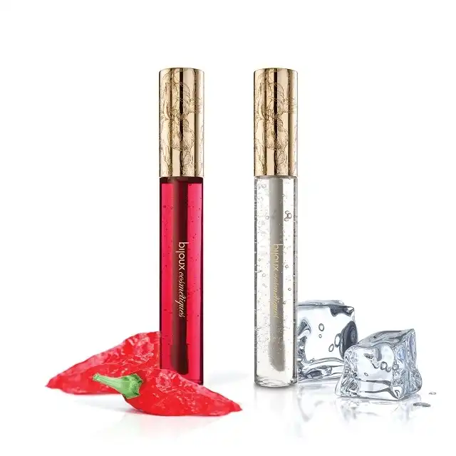 Bijoux Cosmetiques - Nip Gloss Duet - zestaw błyszczyków do seksu oralnego! Chłodzący oraz rozgrzewający 