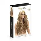 World Wigs - Angele. Długa, kręcona blond peruka. Lśniące pasma falowanych włosów o dużej objętości