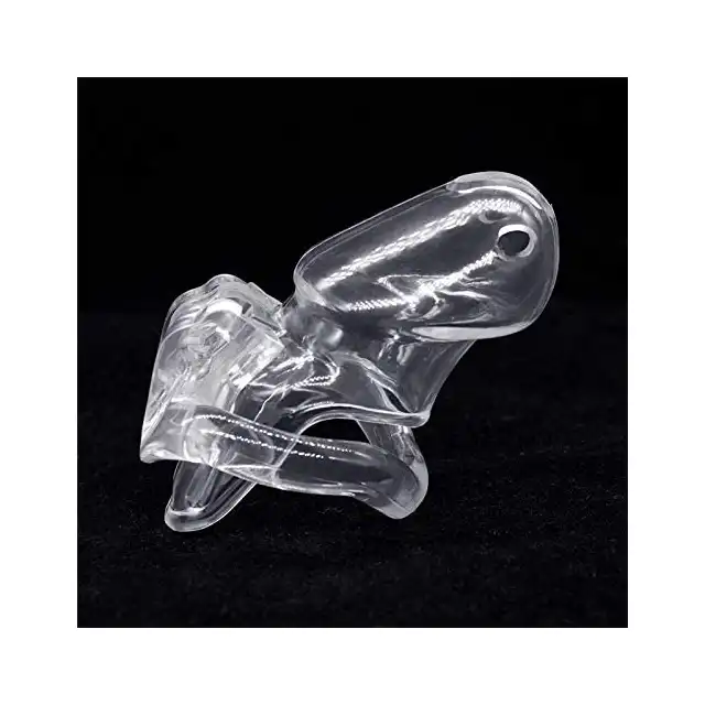 Passion Labs - Chastity Cage Hard Plastic Transparent. Przezroczysta klatka na penisa zamykana na zamek. Oddaj władzę nad swoim członkiem
