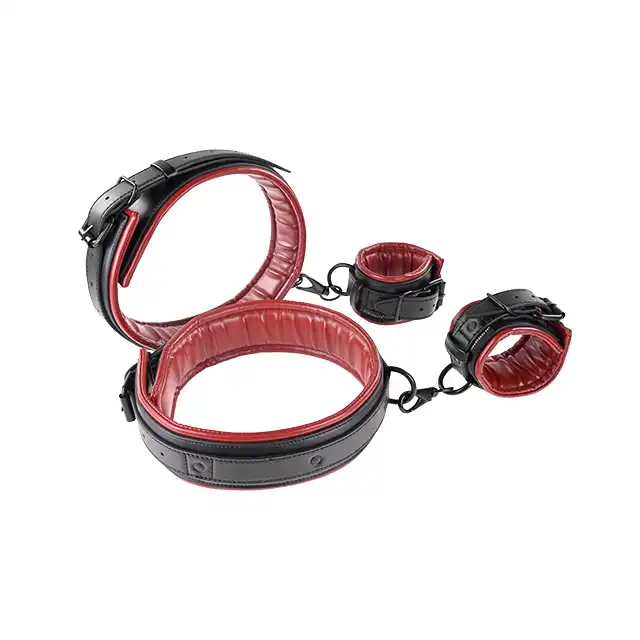 Sportsheets - Saffron Thigh &amp; Wrist Cuff Set. Zestaw do zniewalania z kajdankami na uda i nadgarstki