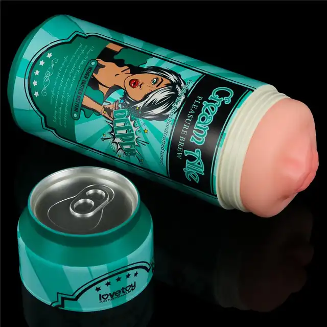 Lovetoy - Cream Ale Pleasure Brew - unikatowy napój przyjemności. Masturbator zamknięty w puszce z realistycznymi wypustkami dla niesamowitej przyjemności!