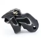 Passion Labs - Chastity Cage Hard Plastic Black. Czarna klatka na penisa zamykana na zamek. Oddaj władzę nad swoim członkiem