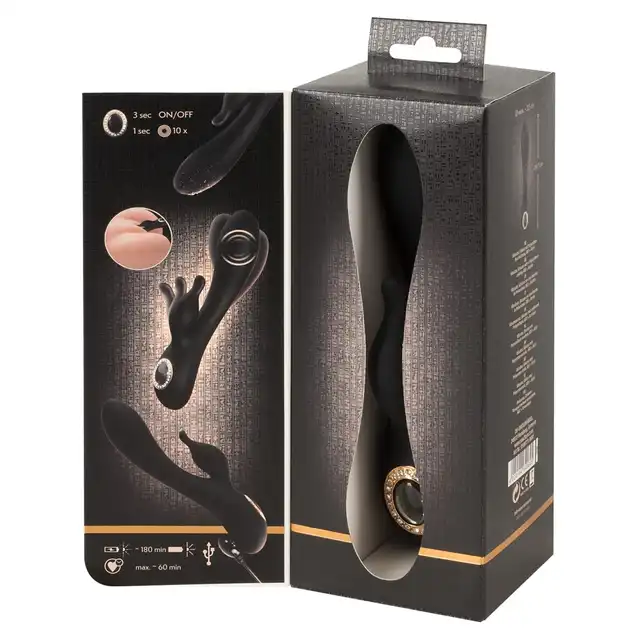 Cleopatra - Rabbit Vibrator. Elegancki wibrator z króliczkiem. Dwa silniczki do pełnej rozkoszy stymulacji