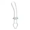 Gläs - Classic Curved Dual Ended Dildo 9.5”. Szklane podwójne dildo do stymulacji analnej i punktu G, hipoalergiczny materiał