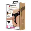 Pretty Love - Jerry Harness Briefs. Uprząż strapon z tarczą, realistyczne dildo z żyłami i miękką żołędzią, z mocną przyssawką