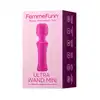 FemmeFunn - Ultra Wand Mini Pink. Wibrator magiczna różdżka z elastyczną główką i mocnymi wibracjami, ekskluzywne wykonanie