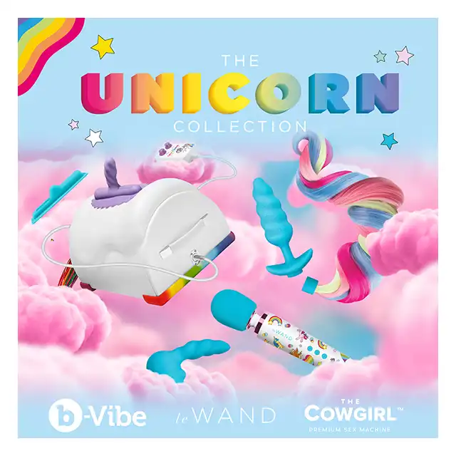 Le Wand - Unicorn Wand 8 Piece Collection. Luksusowy zestaw z wibratorem magiczna różdżka i super stymulacyjnymi nakładkami, motyw jednorożca. Mega Sale!