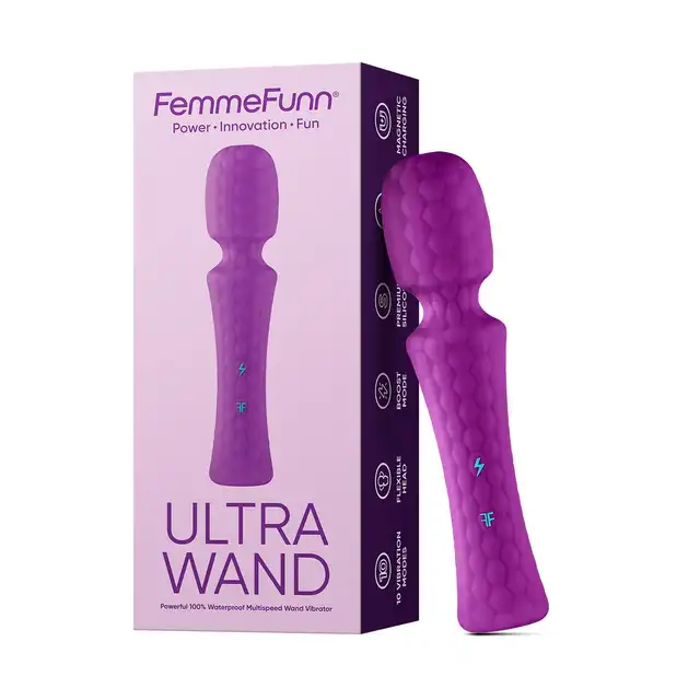 FemmeFunn - Ultra Wand Purple. Potężny wibrator magiczna różdżka, elegancki design i wysoka jakość wykonania