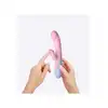 FemmeFunn - Rabbit Pink. Podwóny wibrator ze stymulatorem łechtaczki, kobiecy design i stylowe połączenie delikatnych kolorów