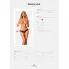 Obsessive - Serena Love Panties XS/S. Mocno wycięte figi z koronki o kwiatowym wzorze. Idealne w ciągu dnia i na gorące wieczory