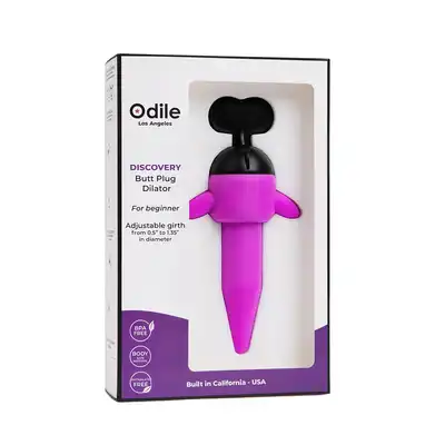 Odile - Discovery Purple. Innowacyjny korek analny z regulowanym ręcznie obwodem. Pełna kontrola nad rozwarciem anusa