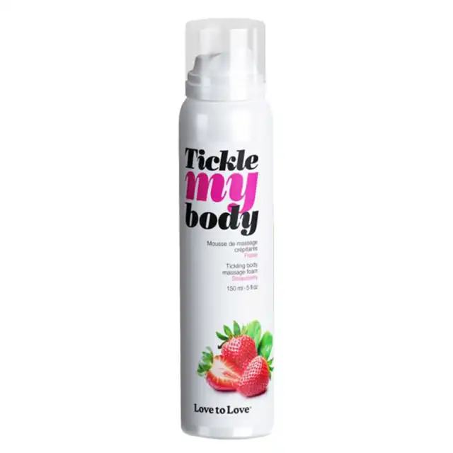 Love To Love - Tickle My Body Massage Foam Strawberry. Gęsta pianka do masażu z efektem mrowienia o zapachu soczystej truskawki