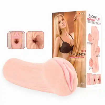 Kokos - Elegance 1. Realistyczny masturbator z ciasną waginą i super żebrowaną teksturą. Stymulacja zawsze pod ręką
