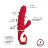 GVibe - GCandy Mini Chilli Coral. Wibrator z króliczkiem, dwa mocne silniki do stymulacji punktu G i łechtaczki