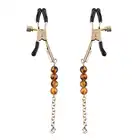 Sportsheets - Amber Nipple Clamps. Bursztynowe regulowane klamerki na sutki. Bardzo eleganckie