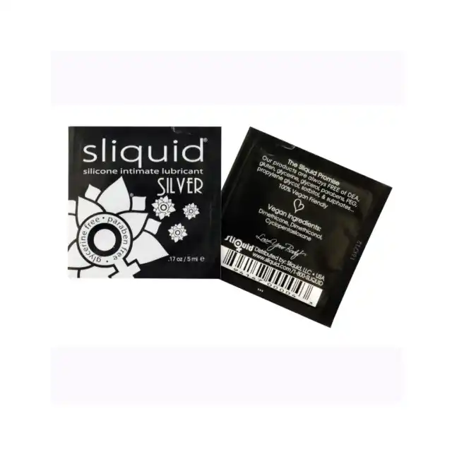 Sliquid - Silver 5ml - lubrykant na bazie silikonu w wersji premium. Idealny rozmiar do zabrania w podróż lub przetestowania! 