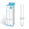 Gläs - Classic Smooth Dual Ended Dildo 9.25". Podwójne szklane dildo, prosty trzon i plug analny do wyrazistej stymulacji