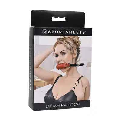 Sportsheets - Saffron Soft Bit Gag. Miękki i wygodny knebel do zagryzania z poduszeczką