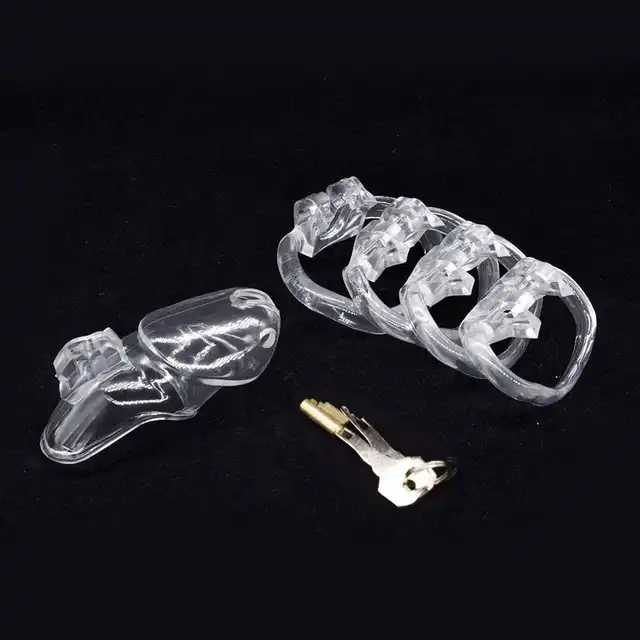Mokko Toys - Prison Male Pink. Różowa półprzezroczysta klatka na penisa, zniewolenie w uroczym stylu