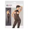 No:Xqse -  TW Catsuit Bodystocking S/L. Odważny bodystocking z otwartym biustem i kroczem. Pikantna koronka. 