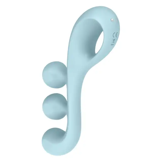 Satisfyer - Tri Ball 2 Light Blue. Wielofunkcyjny wibrator zapewniający jednoczesną potrójną stymulację łechtaczki, pochwy i anusa
