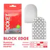 Tenga - Pocket Stroker Block Edge. Masturbator do kieszonki, maksymalna przyjemność w wersji mini, super stymulujące wypustki