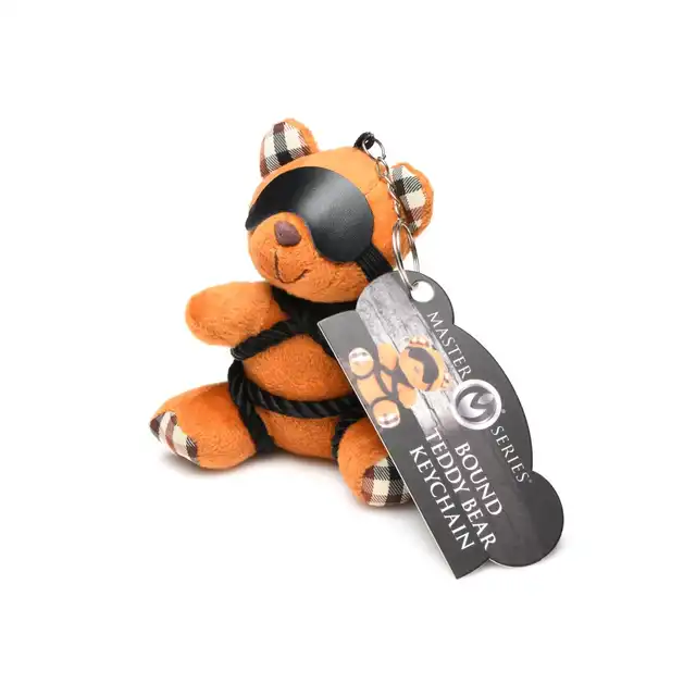 Master Series - Rope Teddy Bear Keychain - unikatowy prezent. Mini miś ze sznurem i maską z opcją przypięcia