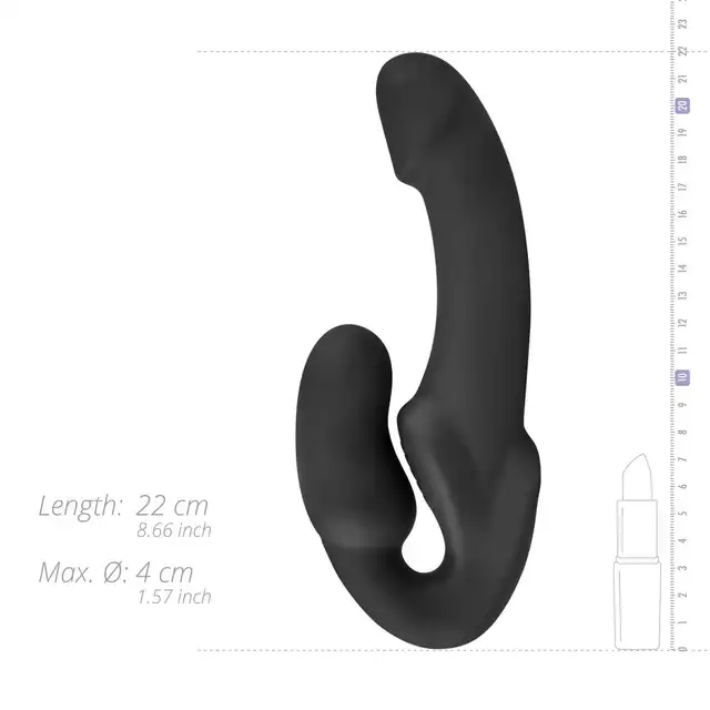 No-Parts - Morgan Strapless Strap-On. Strapon bezuprzężowy, idealny do stymulacji waginalnej lub analnej. Podwójna przyjemność dla partnerów