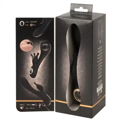 Cleopatra - Rabbit Vibrator. Elegancki wibrator z króliczkiem. Dwa silniczki do pełnej rozkoszy stymulacji