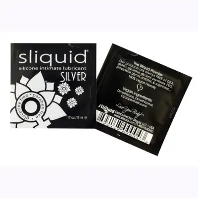 Sliquid - Silver 5ml - lubrykant na bazie silikonu w wersji premium. Idealny rozmiar do zabrania w podróż lub przetestowania! 