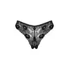 Obsessive - Serena Love Panties XS/S. Mocno wycięte figi z koronki o kwiatowym wzorze. Idealne w ciągu dnia i na gorące wieczory