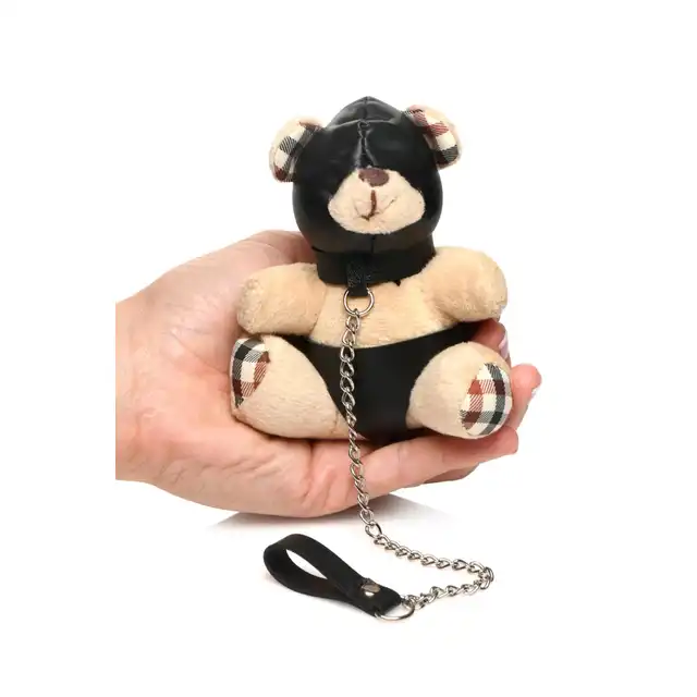 Master Series - Hooded Teddy Bear Keychain - unikatowy prezent. Mini miś ze smyczą i kapturem z opcją przypięcia
