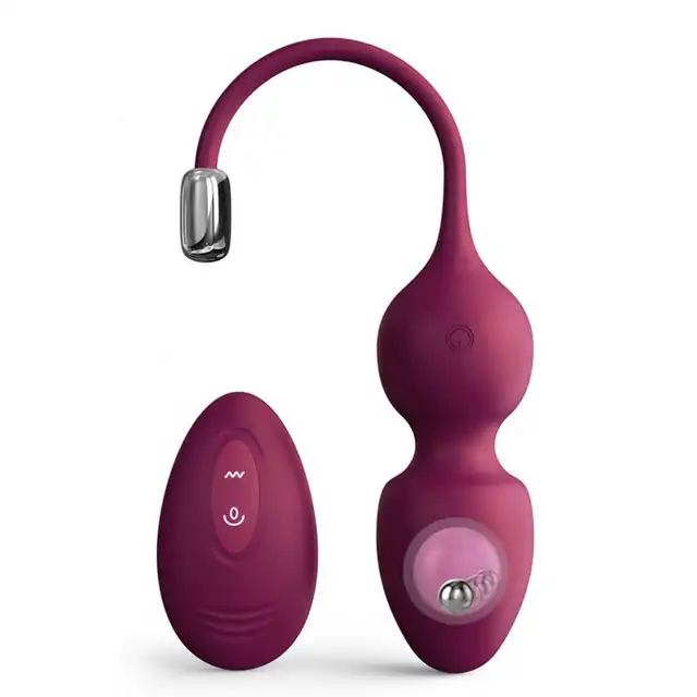 Dorcel - Love Balls Plum. Wibrujące kulki waginalne sterowane na pilota, trening mięśni kegla na najwyższym poziomie