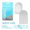 Tenga - Pocket Stroker Wave Line. Kieszonkowy masturbator z poprzecznymi falami żłobień, super rozciągliwy, incognito