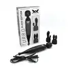 Pixey - Turbo Powerful Wired Wand Black. Potężna przewodowa magiczna różdżka w zestawie z 2 niezwykłymi nakładkami
