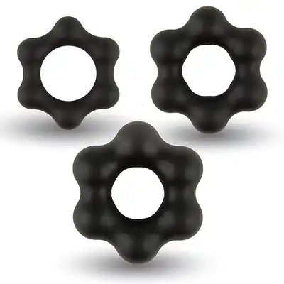 Velv'Or - Rooster Milo Pack Set Of Robust Cock Rings - zestaw trzech ringów na penisa o unikatowym kształcie. Zwiększ i wzmocnij swoją erekcję!