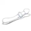 Gläs - Classic Curved Dual Ended Dildo 9.5”. Szklane podwójne dildo do stymulacji analnej i punktu G, hipoalergiczny materiał